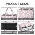thumbnail image 4 of Large Capacity Tote Bag,Pioneer Flower Floral Print Pattern Handbag Fashion Luxury Tote Bag,15.7"x13"x 5.1" Inches,Laptop Compatible, 4 of 6