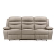 thumbnail image 3 of Lexicon Hancock Leather Power Double Reclining Sofa in Latte, 3 of 7