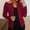 Wine, variant on Dyfzdhu Blazers for Women Business Casual Long Sleeve Open Front Cropped Blazer Notch Collar Work Suit Jacket Army Green L