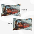 thumbnail image 4 of Fotbe Red Train Hot Air Balloon Pillow Cases - Envelope Closure - Luxury, Extra Soft, Cooling Pillow Covers - Wrinkle, Fade, Stain Resistant-14"x20", 4 of 8