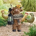 thumbnail image 3 of Garden Sculptures Cow Solar Statue Outdoor Animal Decoration with LED Light for Patio and Yard, 3 of 6