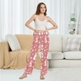 thumbnail image 6 of FORMRS Women's Pajama Pants with Pockets Soft Comfy Loungewear Sleep Bottom, Sizes S-2XL, Bunny Love Blooms, 6 of 8