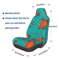 thumbnail image 3 of Wukai Colorful Crab Full Set Car Seat Covers with Soft Padding Universal Auto Front Seats Protector and Cushion Mat, 3 of 5