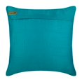 thumbnail image 3 of The HomeCentric Teal Pillow Cover Pack of 2 18x18 inch (45x45 cm) Pillow Cover Silk Square Throw Pillow Cover Textured Pintucks Solid Color Pillow Cover Striped Accent Modern Chevron - Teal Waves, 3 of 3
