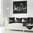 thumbnail image 3 of Designart London Dark Silhouette - Cityscape Painting Throw Pillow - 16x16, 3 of 5