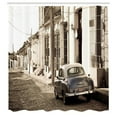 thumbnail image 3 of Ambesonne Vintage Car Shower Curtain, Old Car Cuba Street, 69"Wx70"L, Beige, 3 of 5