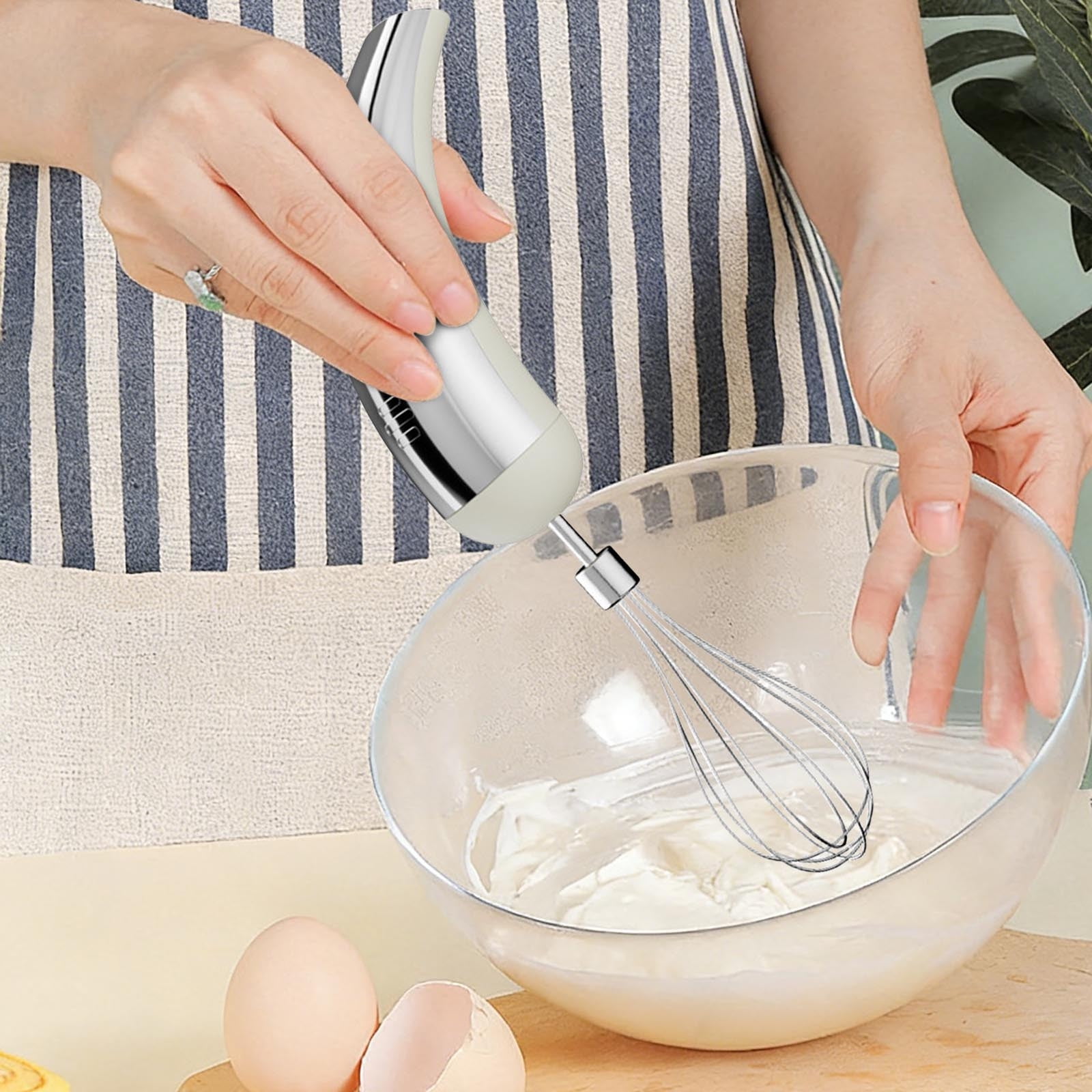 Specollect 4 Pcs Wireless Hand Mixer, Rechargeable Portable Egg Beater for Baking, for Cake Cream Eggs Batter Kitchen Cooking