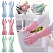 ACDANC 3-Pack Reusable Rubber Dishwashing Gloves - Latex Cleaning Gloves for Kitchen,Bathroom,and Household Chores - Extra Large Size