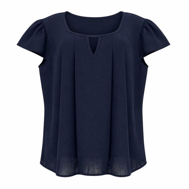Blusa George para Mujer, Manga Corta Marino Talla M