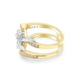 thumbnail image 4 of AFFY 0.50CT Moissanite Diamond Two Tone Wedding Ring Guard Enhancer 14K Yellow Gold over Silver-7.5, 4 of 8