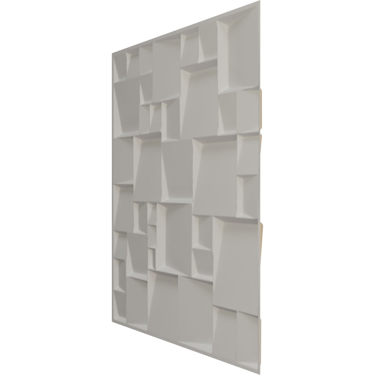 Ekena Millwork 19 5/8"W x 19 5/8"H Modern Square EnduraWall Decorative 3D Wall Panel, UltraCover Satin Smokey Beige (12-Pack for 32.04 Sq. Ft.)