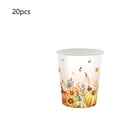 thumbnail image 2 of OCCOA 20 Piece Thanksgiving Disposable Tableware Set with Fall Pumpkin Design, Paper Plates Cups Napkins for Harvest Party Decoration, C, 2 of 6