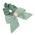thumbnail image 5 of Unique Bargains 1 Pc Grace Square Pearl Bow Scrunchie Hair Elastic Band Light Green, 5 of 5