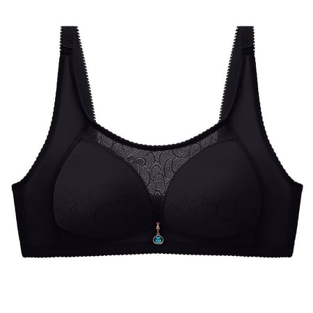 

Aoochasliy Bras for Women Clearance Solid Color Comfortable Hollow Out Perspective Bra Underwear No Rims