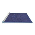 thumbnail image 2 of Ahgly Company Machine Washable Indoor Round Abstract Blue Modern Area Rugs, 8' Round, 2 of 4