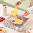 thumbnail image 4 of Mini Olla para Tortilla Coreana Olla para Desayuno Doble Orificio Olla Antiadherente Color Piedra Médica Sartén Plana Gruesa Olla para Hamburguesa Blanca (rosa) (mango Rosa), 4 of 9
