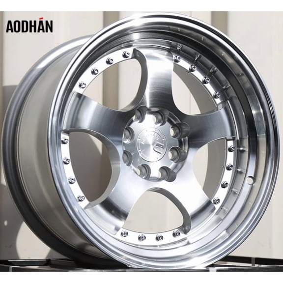 AodHan Wheels Rim AH-03 16x8 4x100/114.3 73.1CB 15 SILVER MACHINED FACE AND LIP