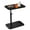 Black-Regular, variant on GIRACOA Adjustable Height Flip-Top Bedside Table - 11.8"x15.8" C-Shape Side Table for Laptop, Sofa, Recliner, Bed - Sturdy Acacia Wood & Metal, 17.7"-32" Height, 66 lb Capacity