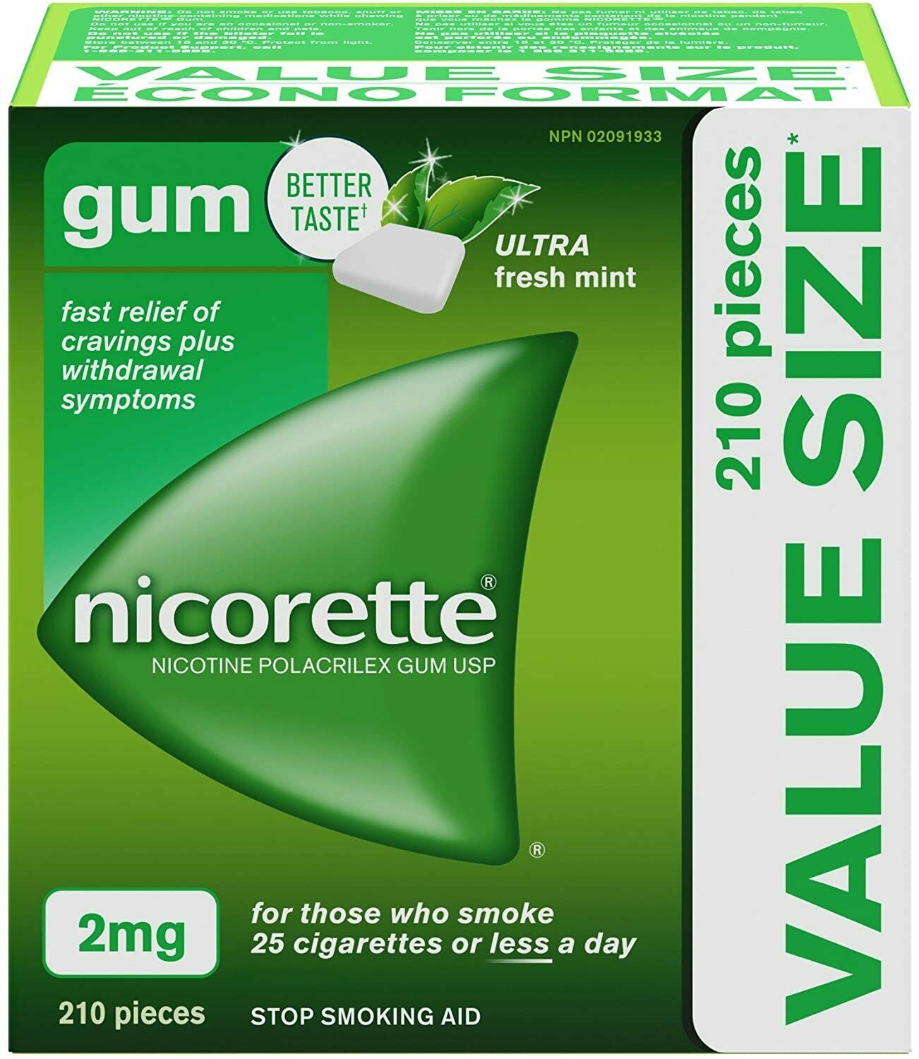 Nicorette Nicotine Gum, Quit Smoking and Smoking Cessation Aid, Ultra