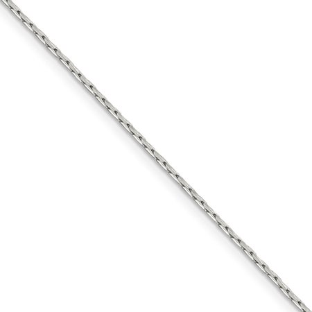 18' Round Box Chain - 1mm, Sterling Silver Round Box Chain Necklace, 18 Inch