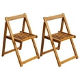 thumbnail image 1 of vidaXL Folding Garden Chairs 2 pcs Solid Acacia Wood, 1 of 4