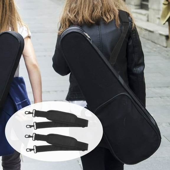 Pawsdot 2Pcs Padded Shoulder Strap Replacement Bags Violin Case Laptop Briefcase Adjustable Black