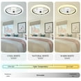 thumbnail image 3 of Cusp Barn Dimmable Indoor Ceiling Fan with Lights Remote & APP Control Low Profile DC Motor Ceiling Light, 3 of 10
