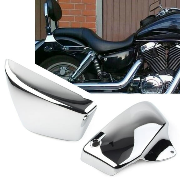 ZS Chrome Motorcycle ABS Side Battery Fairing Cover For Honda Shadow VT1100 ACE Aero Sabre 1999-2008