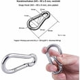 thumbnail image 3 of 10Pcs Carabiner 8X80Mm - Quick Buckle - Max Load: 230Kg, 3 of 5
