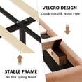 thumbnail image 6 of VECELO Queen Size Platform Bed Frame, Velvet Upholstered Bed Frame with Adjustable Headboard, No Box Spring Needed, Easy Assembly, Coffee, 6 of 10