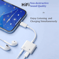 thumbnail image 4 of 2PCS USB C to USB-C Headphone Charger Adapter, 2-In-1 Type C Audio Adapter with PD Fast Charging, USB C Splitter Dongle,2 * Headphone Charger Adapter,White, 4 of 7