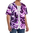 thumbnail image 2 of Kdxio Men's Hawaiian Shirt for Men Short Sleeve Shirt Blue Lightning Summer Casual Holiday Beach Button Down T-Shirts, 2 of 5