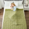 thumbnail image 3 of Teler Weighted Blanket for Adults 20 lbs, 48" x 72" Cooling Printed Heavy Blanket for Bed Sofa, Avocado Green, 3 of 7