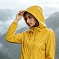 thumbnail image 4 of Sheghy Womens Hooded Waterproof Zip‑Up Raincoat‑Style Windbreaker for Everyday Urban Wear, 4 of 6
