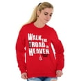 thumbnail image 3 of Road to Heaven Faith Religious Unisex Plus Fleece Graphic Sweatshirt Brisco Brands 4X, 3 of 5