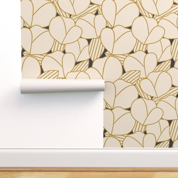 Peel-and-Stick Removable Wallpaper Deco Art Large Scale Beige Neutral