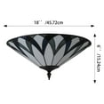thumbnail image 6 of DENSET 3-Light Vintage Tiffany Style Stained Glass Bowl Shade Flush Mount Ceiling Lamp E26 Chandelier Ceiling Light, 6 of 12