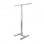 Econoco - BA48CRVSC Bauhaus Curves Series Adjustable 2-Way Merchandiser with S-Shaped Hangrail in Satin Chrome Finish