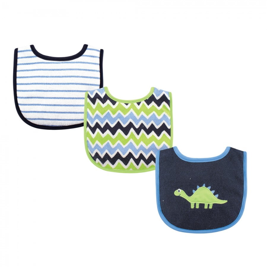 Luvable Friends Unisex Baby Bib and Burp Cloth Set One Size Blue
