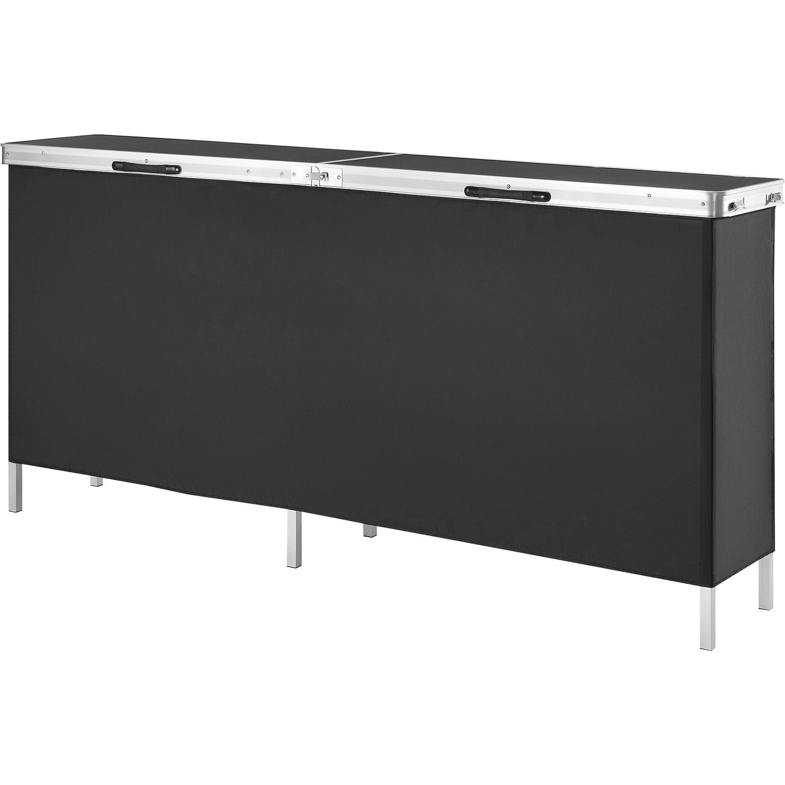 Portable Foldable Trade Show Display Counter, Aluminum Frame Exhibition Podium Table with MDF Boards Polyester Cloth Carrying Bag for Expo Conference Vendor Display