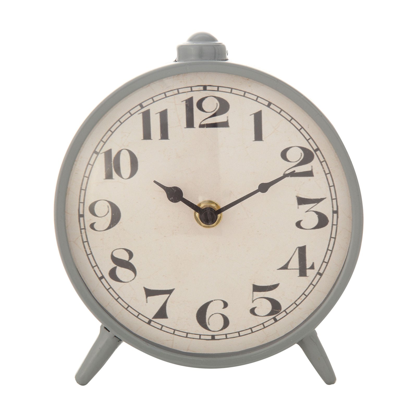 3R Studios Round 5.5 in. Metal Mantel Clock
