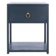 thumbnail image 2 of SAFAVIEH Yudi 1-Drawer 1 Shelf Nightstand Navy, 2 of 7
