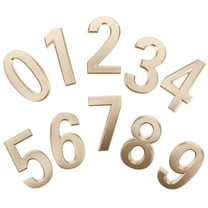 10 Pcs Modern House Numbers for outside Address Signs Houses Golden