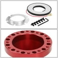 thumbnail image 5 of DNA Motoring HUB-ZTL-9059-RD For 1992 to 1997 Ford F150 F250 F350 Ranger Billet Aluminum 6-Bolt Pattern Steering Wheel Hub Adaptor Boss Kit Red, 5 of 5