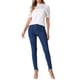 thumbnail image 2 of INSPIRAR CHIC Blusa de Encaje Floral de Cuello Mock con Mangas Cortas Abullonadas Elegante L Blanco, 2 of 6