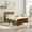 Walnut-B, variant on Harper & Bright Designs Twin Bed Frame Wood Platform Twin Bed No Box Spring Required, Oak