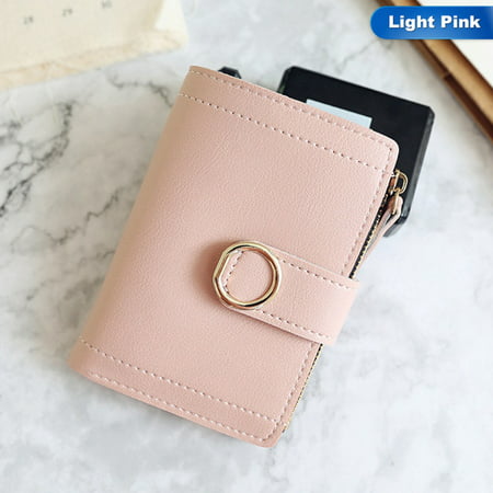 SHOPFIVE Best Small Women Luxury Leather Wallet Famous Brand Mini Women Purses Handbags Women`s Short Zipper Purse Coin Holder Credit