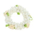 thumbnail image 5 of Unique Bargains 1 Pc Cute Rose Pearl Hair Elastic Band Beige, 5 of 5