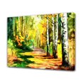 thumbnail image 1 of Póster de lienzo con pintura al óleo de bosque de álamos, decoración de dormitorio, paisaje deportivo, decoración de oficina, regalo, estilo marco, 20 x 30 cm, 1 of 8