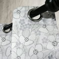 thumbnail image 2 of Ambesonne Grey Grommet Curtain Single Panel, Abstract Sketchy Flowers, 50"x60", Pale Grey and White, 2 of 5